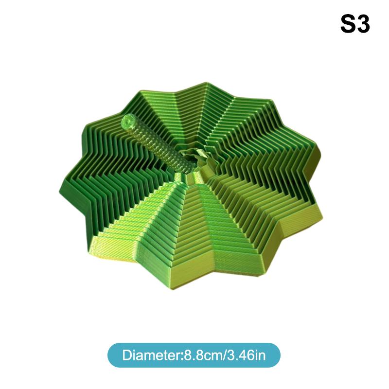 

3D Printed Expanded Sensory Fidget Star Star Shaped Fidget Toys With Handles Decompression Toys Stress Relief Whirling Spiral