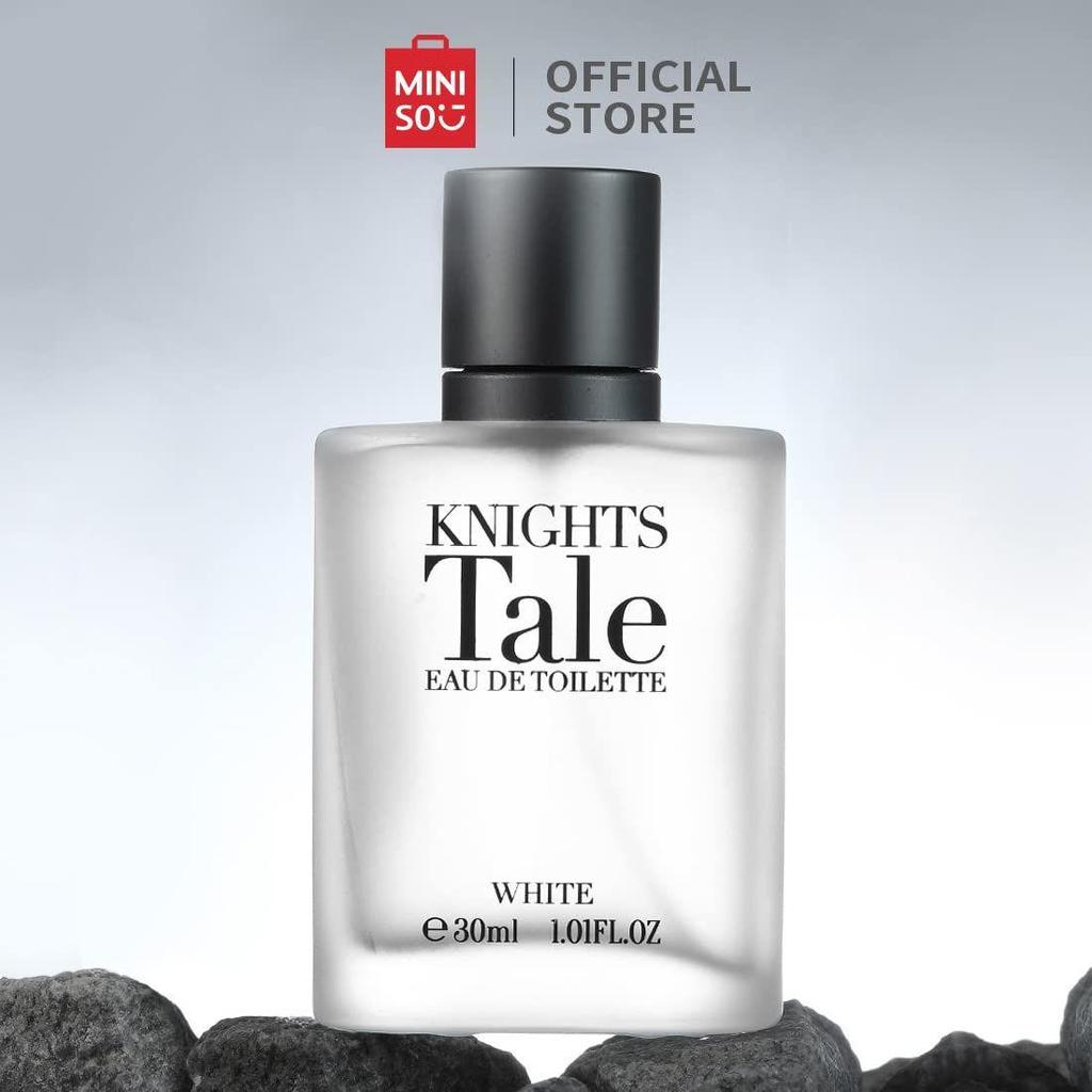 MINISO Knights Tale Eau De Toilette Beauty Cosmetic Fragrance for Men, 30ml, White