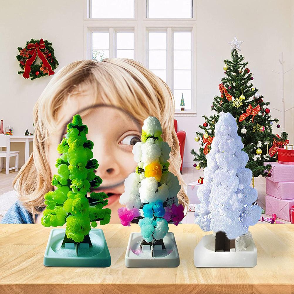 Magical Growing Crystal Christmas Paper Tree Christmas Tree Opens Snowflake Paper Tree Decoration DIY Xmas Ornaments