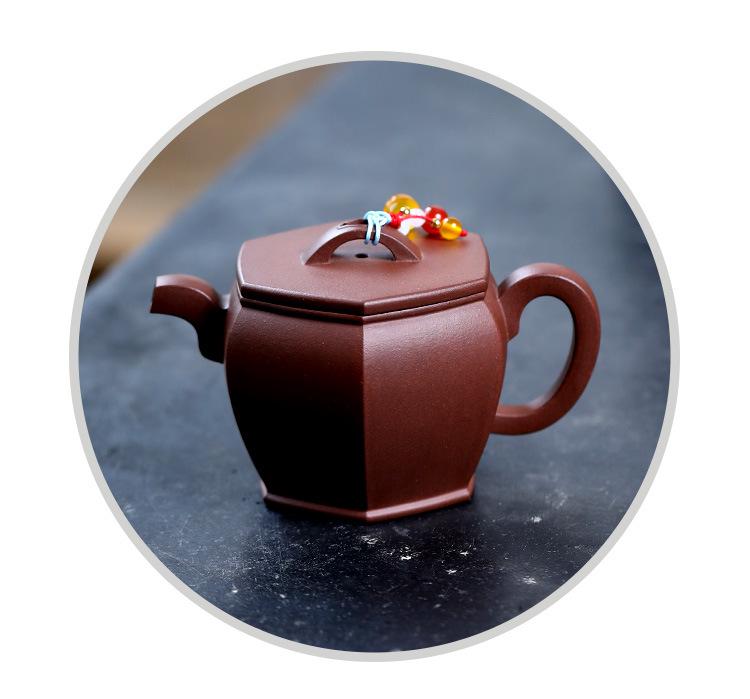 Yixing Zisha Purple Clay Teapot Set - Handmade Kung Fu Tea Set for Home, Office, or Business Gifts
