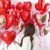 Wedding Valentine's Day Birthday Party Supplies Decoration Globos 18inch Color Balloons Love Red Heart Aluminum Foil Balloons