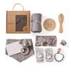 Newborn Gift Set Baby Full Moon Memorial Milestone Photo Props Non-toxic Customized Color Cotton Multifunction Rabbit Rattle Set