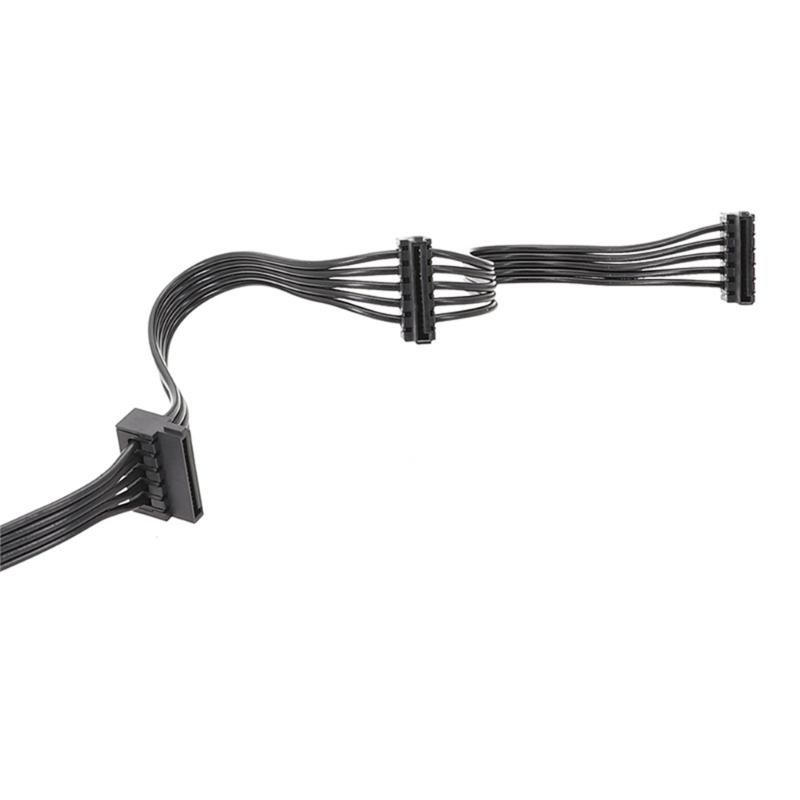Flexible and Durable 6Pin to SATAX3 Power Cable Perfect for Corsair RM RMX Modulars 15PinSATA Hard Drive Power Cord