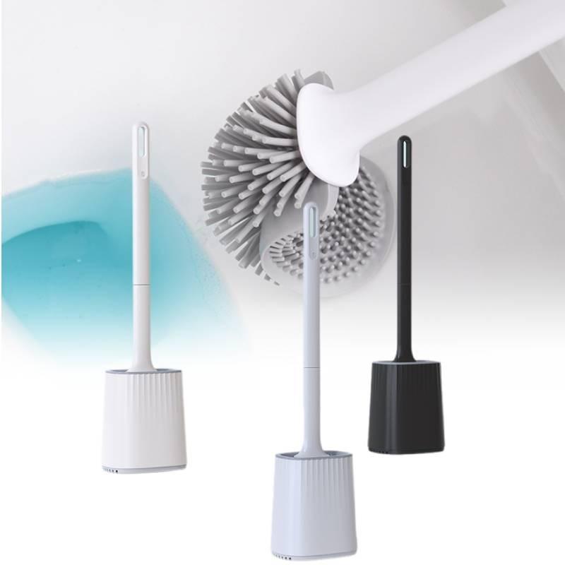 New Design Leakproof Long Handle Toilet Brush Set For Home Use In Elegant Colors