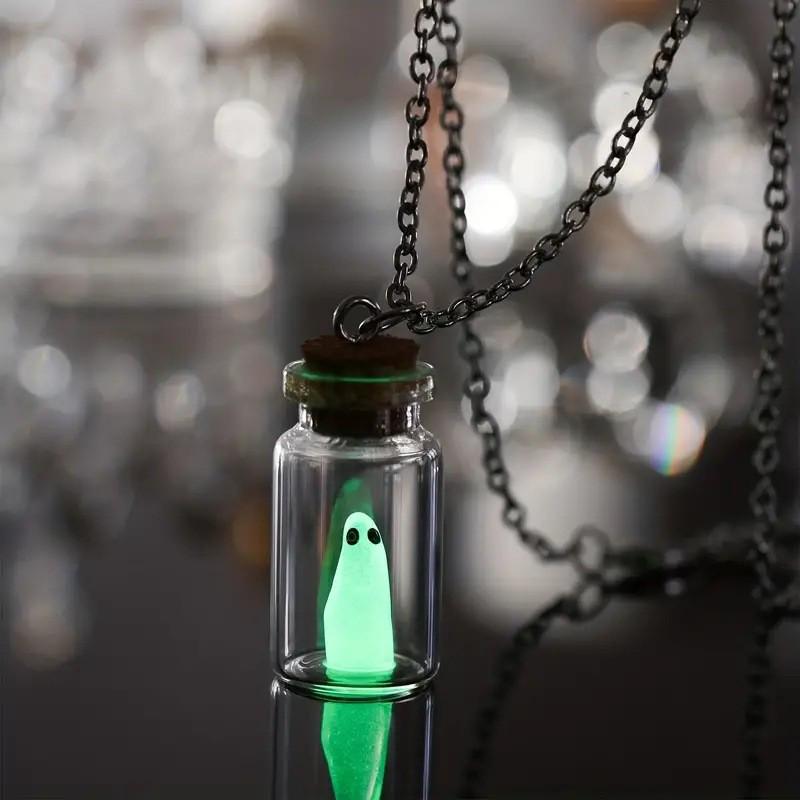 Luminous Ghost Drift Bottle Necklace - Halloween Jewelry