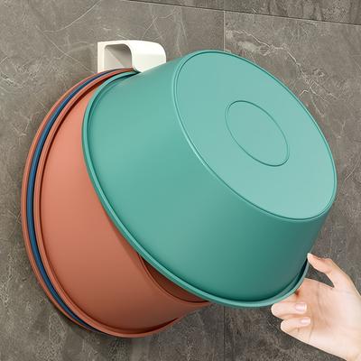 1pc Bathroom Suction Hook for Basin, Adhesive Storage Rack Without Drilling, Ideal for Hanging Basins or Organizing Items