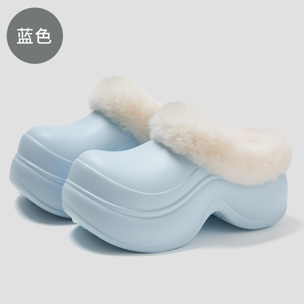 2025 New Cotton Slipper Bag Heel Winter Simple Outer Wear Thick-soled Non-slip Plush Warm Cotton Shoes