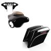 Batwing Fairing Complete Set + Rigid Saddlebags Compatible with Harley Davidson Touring 94-13 35Ltr Black