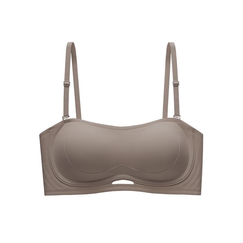 Strapless underwear women gather non-slip off-the-shoulder artifact non-marking thin back tube top anti-light bra summer