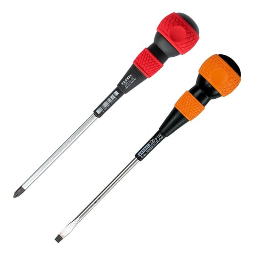 VESSEL Ball Grip Driver No. 220, Phillips 2 x 150 and Flathead 6 x 150, Set of 2