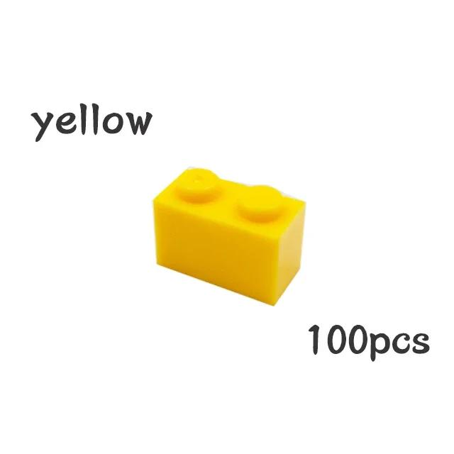100Pcs DIY 3004 Thick Constructing Blocks Particle Figures 1x2 Dots Brick Works With Educational Creative Construction Leduo Kid Toy