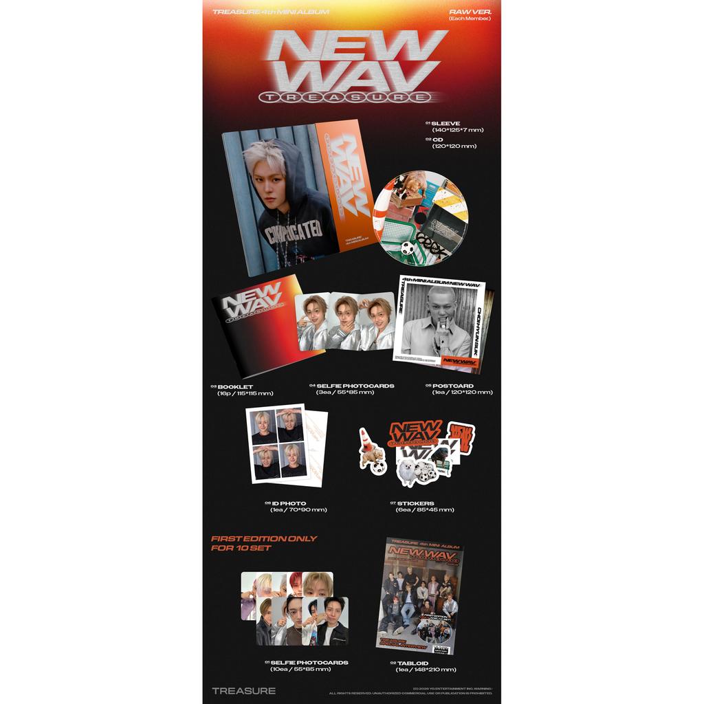 [Przedsprzedaż] Treasure 4. Mini Album [NEW WAV] Wersja RAW (Korzyść online)