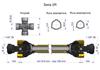 Kardanový teleskopický hřídel 510-720 mm 270 Nm 40210 Ce 2020 Řada 2R Waryński Wa25-51