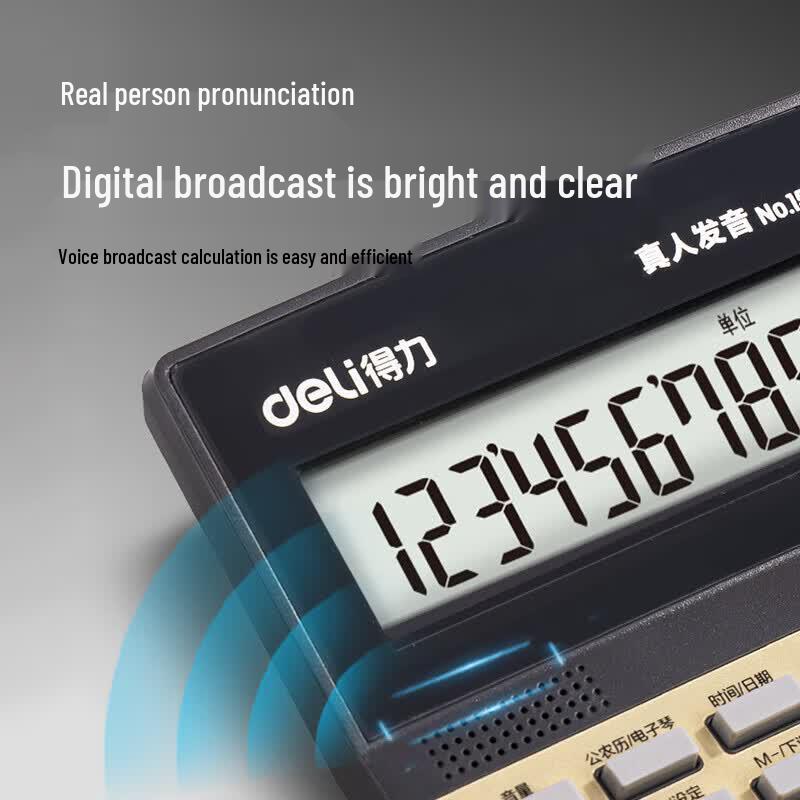 Deli Large Display Voice Calculator