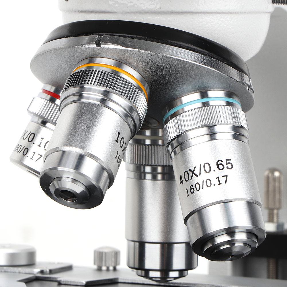 Binocular Compound Microscope Monocular Microscope 40X 1600X Abbe Condenser 2 Layer