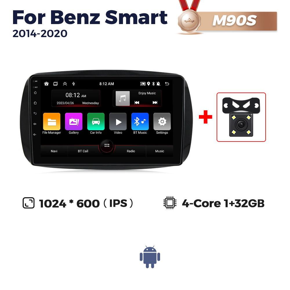 NaviFly Android Auto Carplay Smart System Car Radio For Mercedes Benz Smart 453 Fortwo 2014 - 2020 Multimedia Stereo Player GPS
