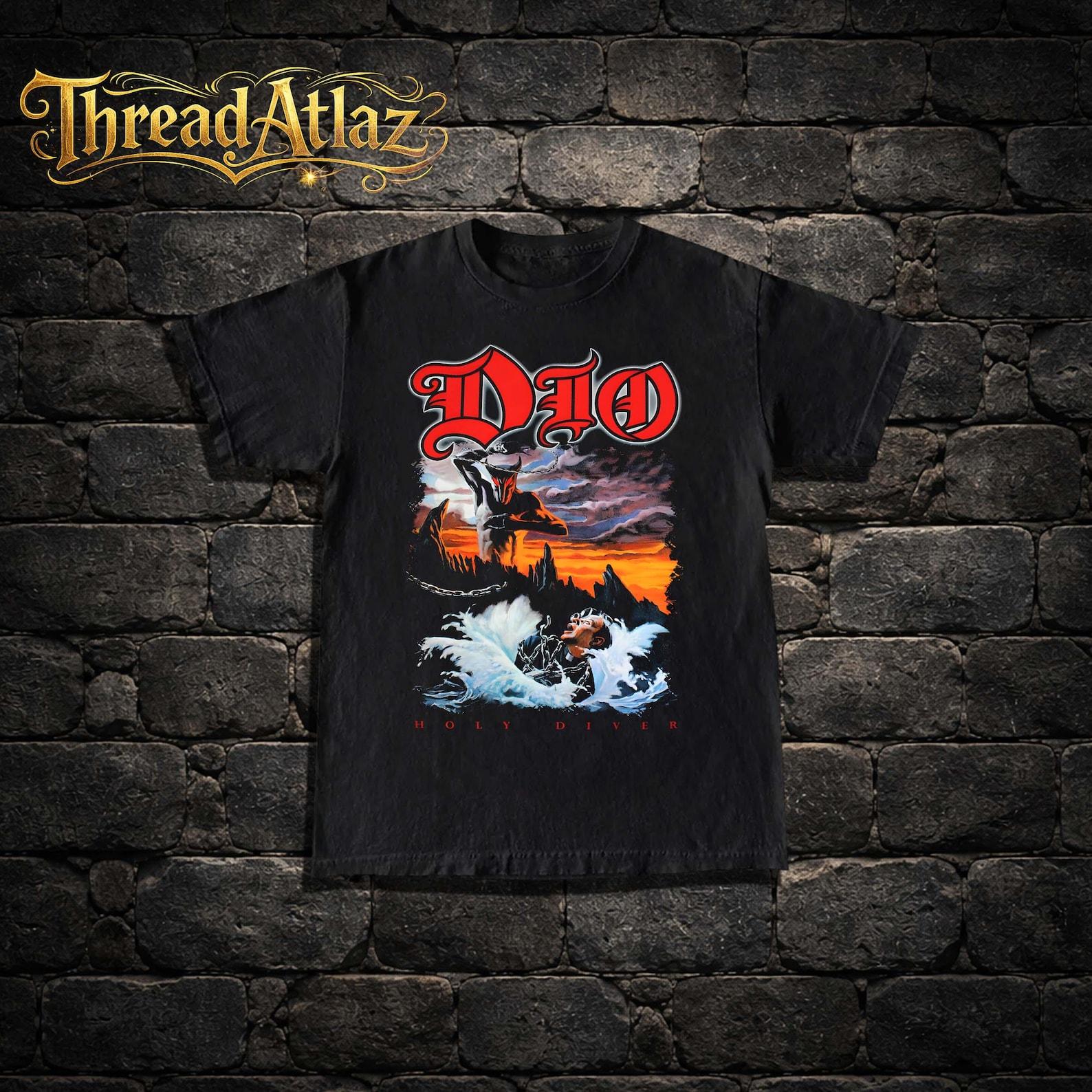 Dio T-Shirt - Metal Music Shirt - Holy Diver Album Shirt - Ronnie James Dio - Dio Merch - Unisex Rocker Clothing S