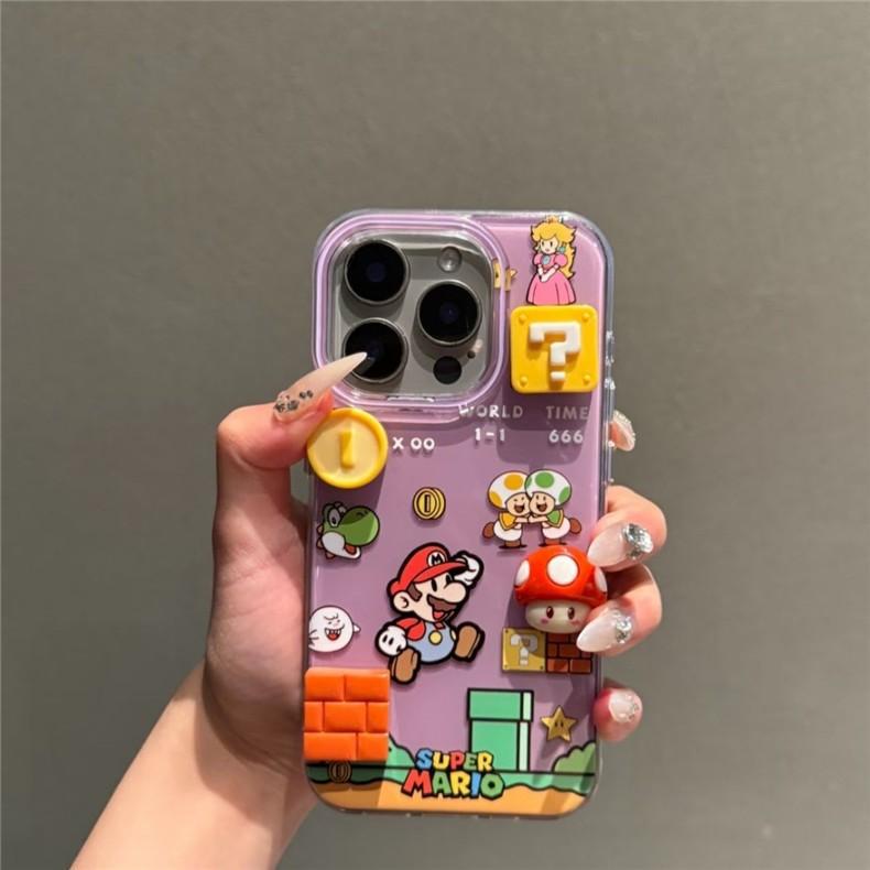 Single-layer game Mario suitable for Apple 16promax mobile phone case 15iphone14 protective case 13imd12