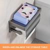 Punch-free Toilet Paper Holder Baffle Design 2-in-1 Paper Roll Rack Tissue Roll Hanger  Kitchen