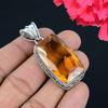 Colgante de citrino en plata de ley 925 maciza, regalo unisex.