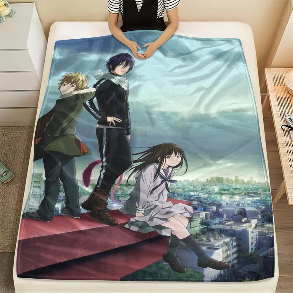 1PC Noragami Stray God Print Flannel Blanket, High quality Comfortable for All Seasons, Home Decor, Warmth and Comfort, Perfect for Christmas Gifts 98