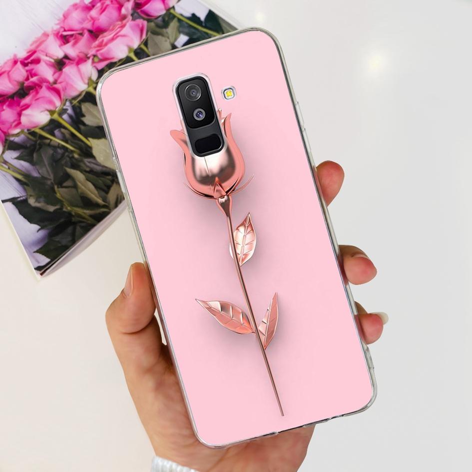 For Samsung A6 Plus 2018 Case SM-A605F New Fashion Butterfly Marble Soft Silicone Funda For Samsung Galaxy A6 A6+ SM-A600F Cover
