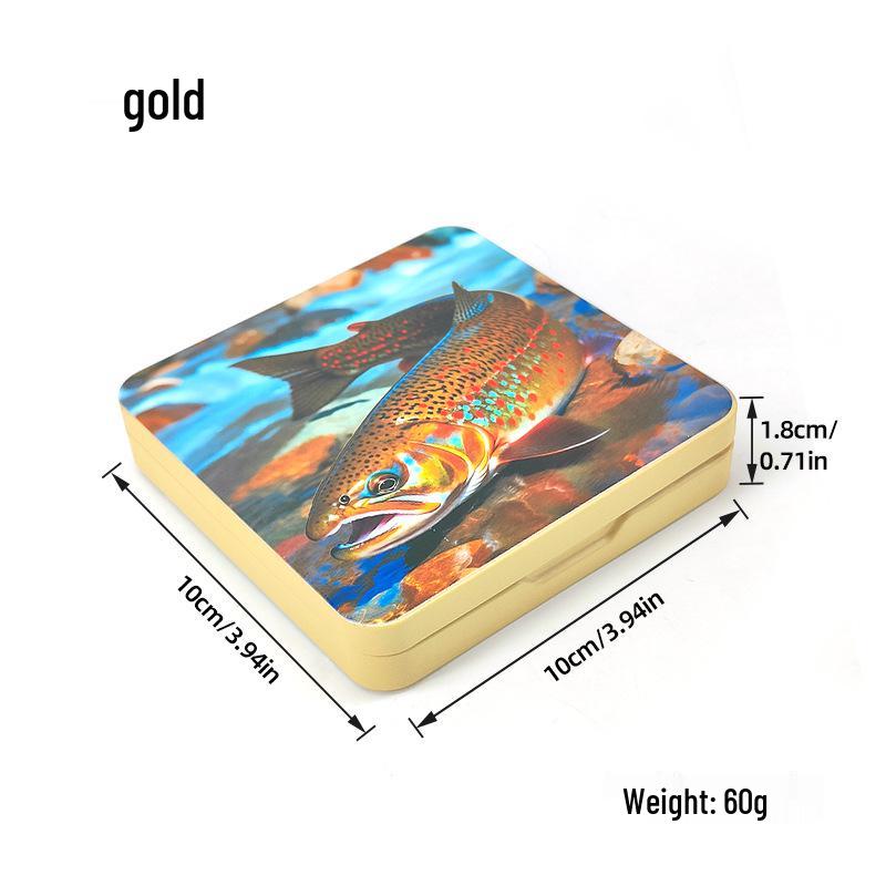 Bai Lu Fei Fly Fishing Lure Box with Painted Patterns and Double Lining Design