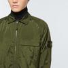 STONE ISLAND Ss22 Metallic Nylon Shirt Jacket Autumn Men Jacket Military-Green 761512321-V0058