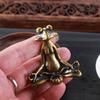 Brass New Frog Incense Burner – Vintage Zen Buddhist Frog Statue Copper Animal Sculpture Meditation Trinket Home Desktop Decoration