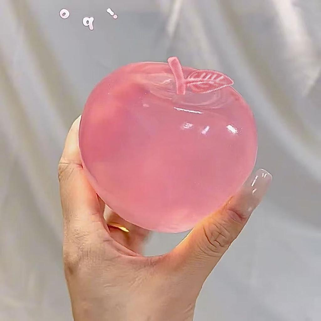 Grüner/Pinker Apfel Maltose Squishy Spielzeuge Anti Stress Sensorische Fidgets Spielzeug Weich Simuliert Transparent Langsam Rückprallend Dekompressionsspielzeug