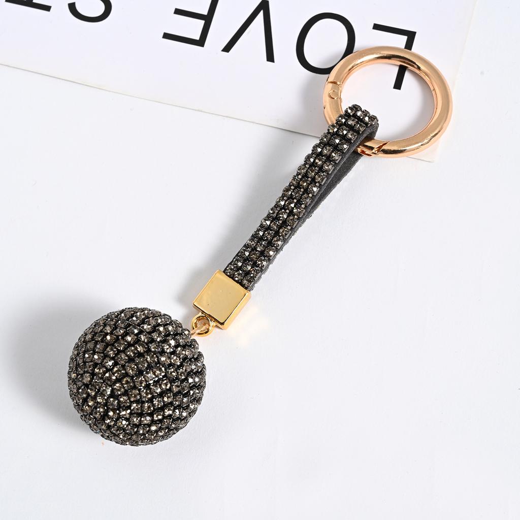Rhinestone Ball Alloy Keychain Cute Car Key Ring For Men Women Bag Backpack Decor Hanging Pendant Fashion Jewelry Accessories