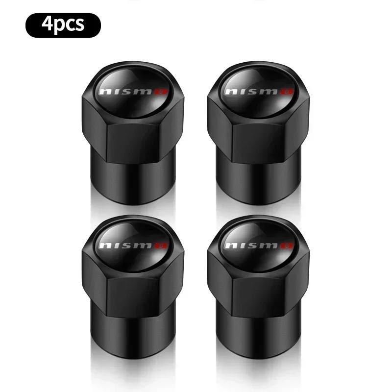 

2025 For Nissan 4Pcs Metal Car Wheel Tire Air Valve Caps Stem Covers For Nissan Nismo Note Armada Pulsar Pathfinder X-Trail Qash