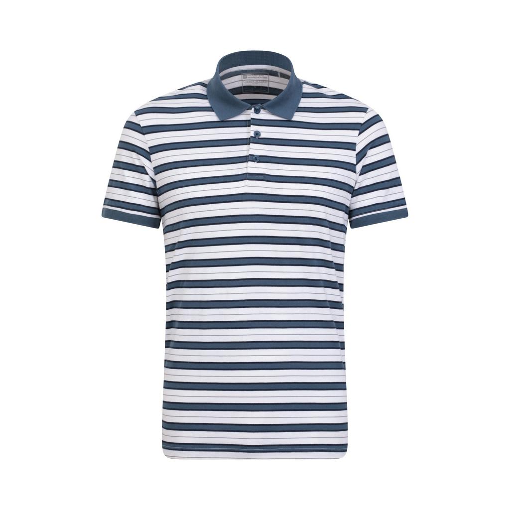 Mountain Warehouse Mens Wren Stripe Cotton Polo Shirt