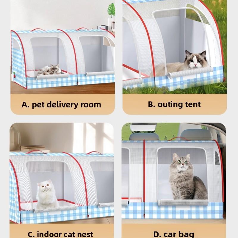 Car Dog Bed for Back Seat Portable Pet Carrier Kennel Safety Breathable Cat Nest for Small Medium Dogs and Cats Travel Cage