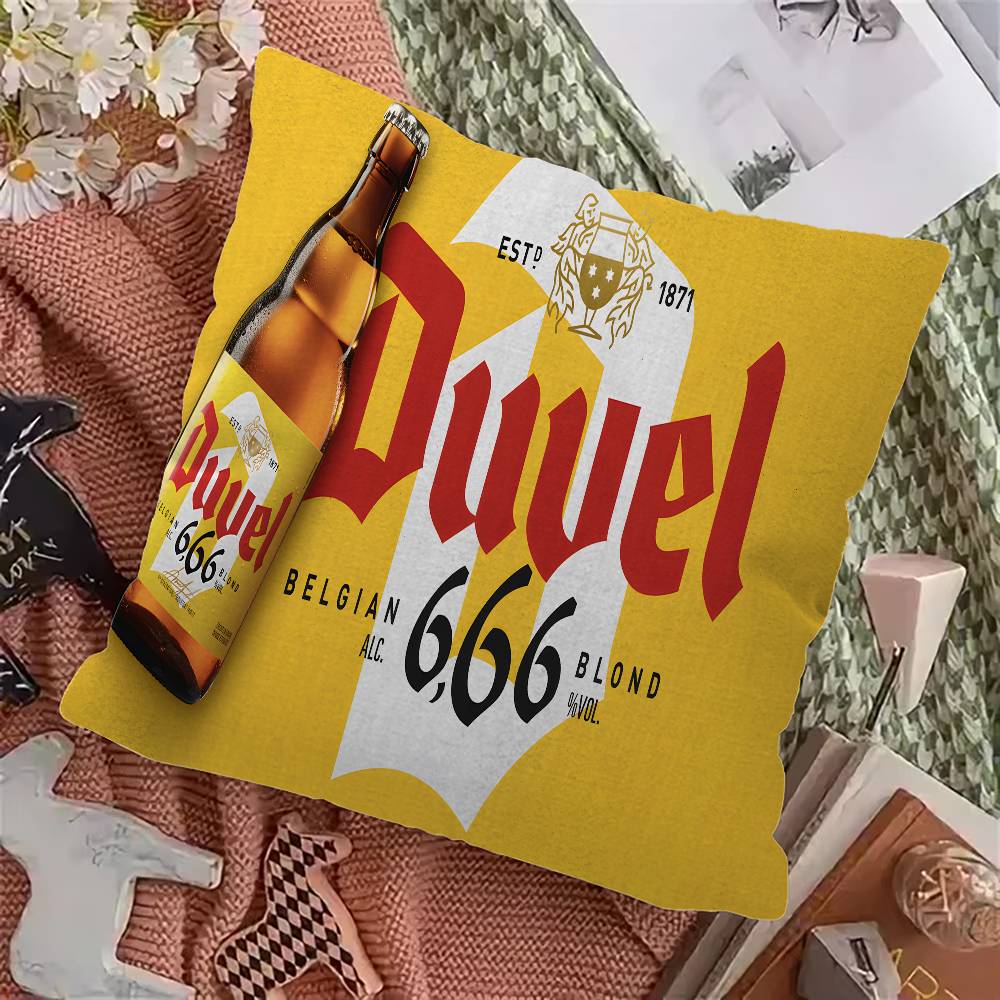 Duvel Bier Kissenbezug Polyester Sofakissen Dekorative Wurfkissen Heimdekoration Kissenhülle