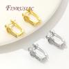 18K Real Gold Plated Earring Fixtures,Earwires Fasteners For Earrings,DIY Jewelry Making Supplies,Luxury Earrings Accessories