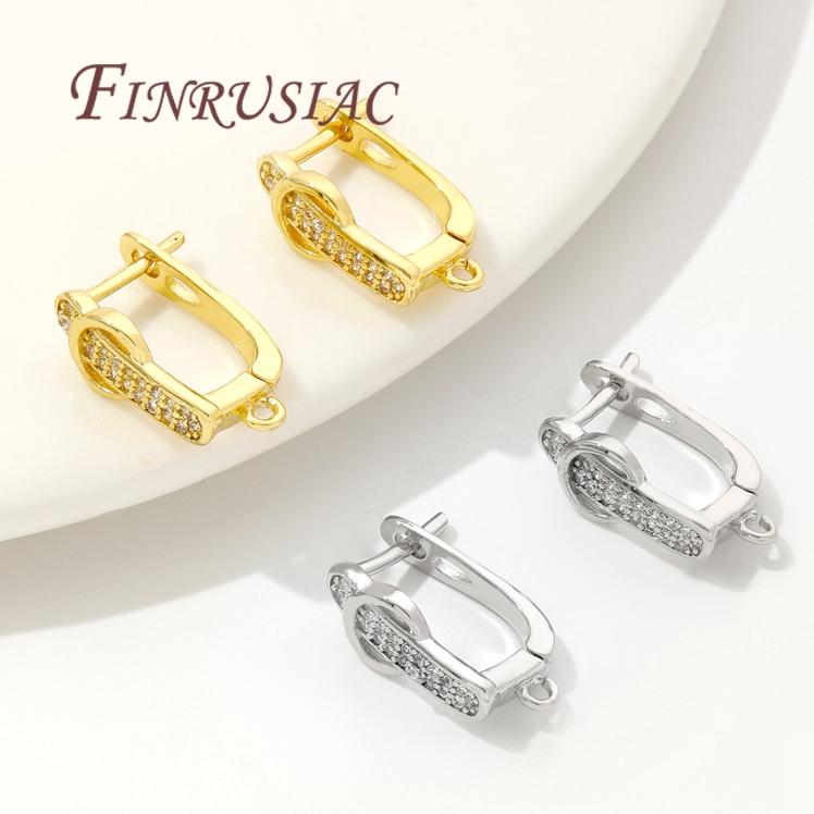 18K Real Gold Plated Earring Fixtures,Earwires Fasteners For Earrings,DIY Jewelry Making Supplies,Luxury Earrings Accessories