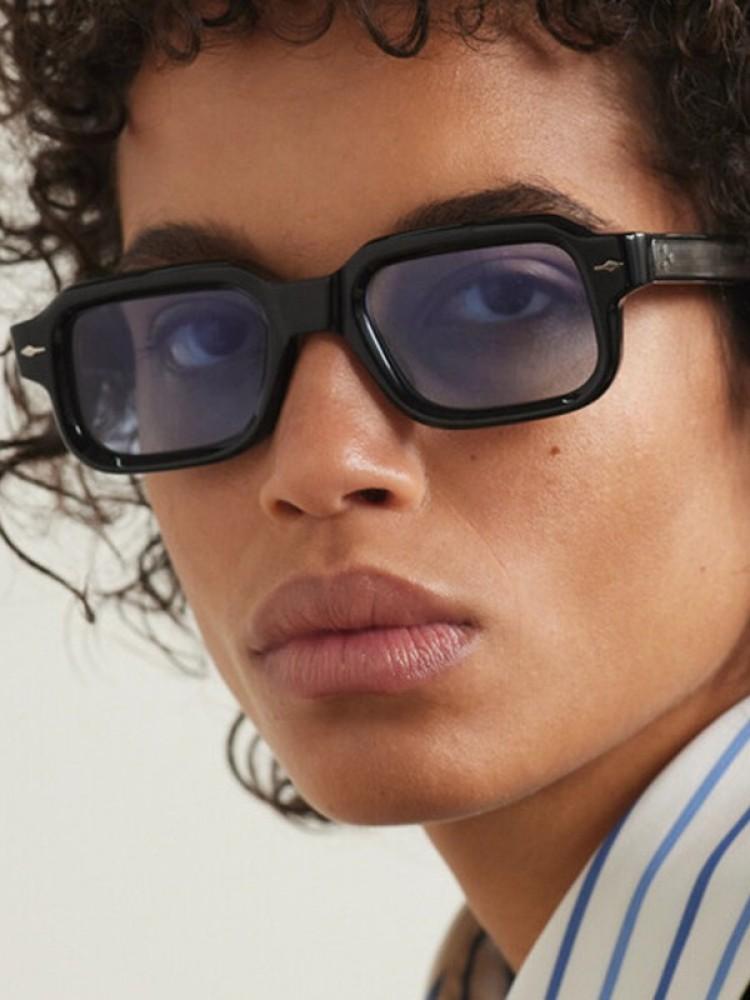 Vintage Square Sunglasses Men Women Retro Rivets Rectangle Sunshade UV400 Protection Fashion Brand Eyewear