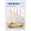 Cat Toy Suction Cup Spring Rabbit Fur Ball Stretchable Elastic Rope Bite Resistant Self Interactive Cat Teaser