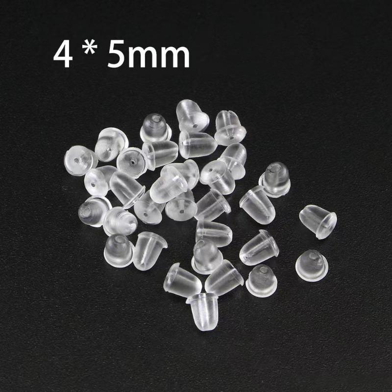 Silicone Ear PlugsTransparent Plastic Silicone Leather Ear Plugs Ear Caps Rear Ear Rings Anti-drop Ear Buckles Rubber Plug Tips