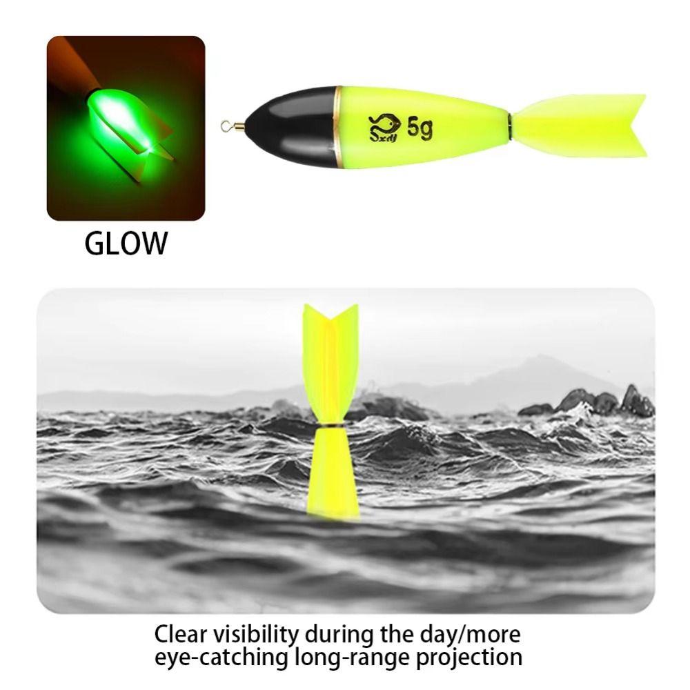 Composite Luminous Electronic Fish Float ABS Fishing Vertical Float  Sea Fishing