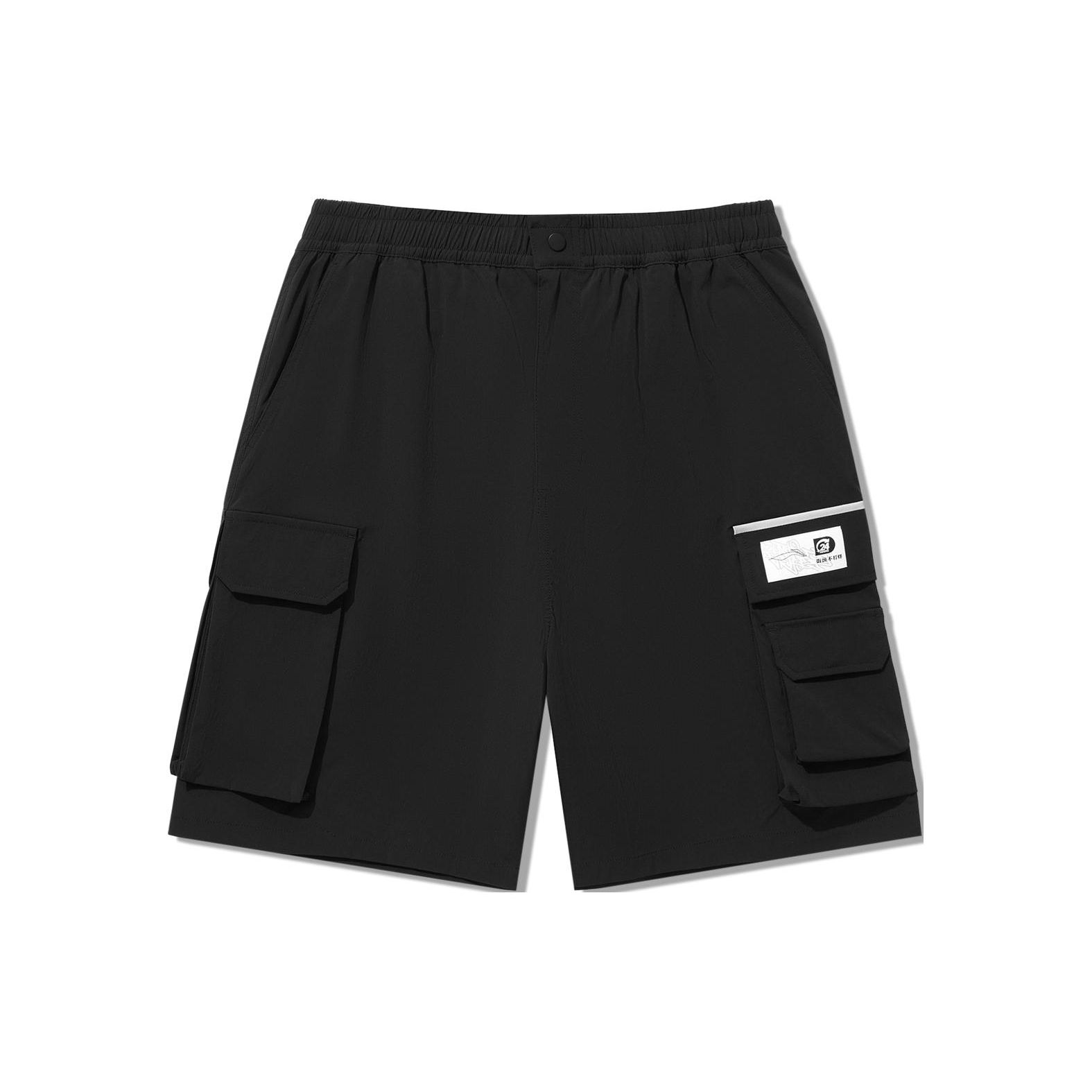 

Li Ning Светоотражающие Свободные Удобные Повседневные Шорты Мужские шорты Черные AKSU159-1 M