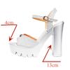 13cm Small Size 32-43 Block High Heels Sandals Summer Wedding Shoes 2025 Thick Platform Sandals Women Soft Leather Sandal Silver