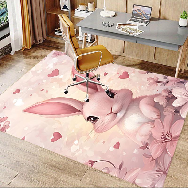 1pc rabbit flowers Carpet Office Rug Outdoor Mat Home Decor Area Carpet Festival Gift