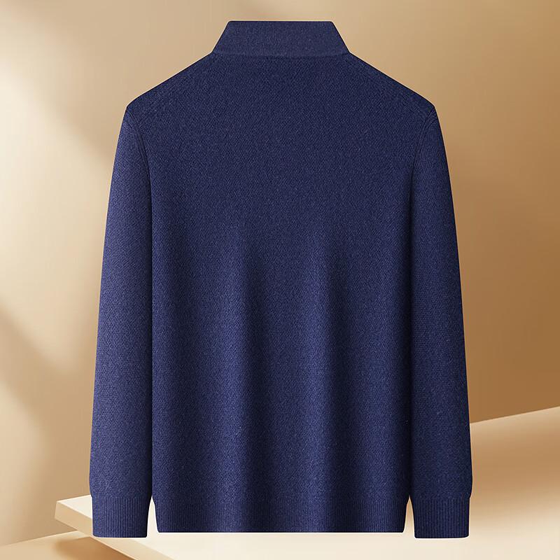 FAPAI Men's Solid Polo Neck Cashmere Sweater