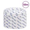 152315 vidaXL Boat Rope White 20 Mm 50 M Polypropylene