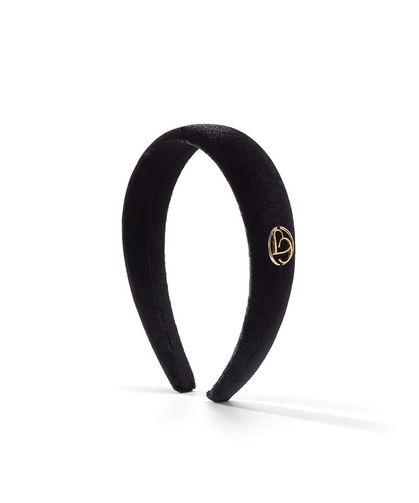Findelise Lb Logo 3T Black Velvet Hairband
