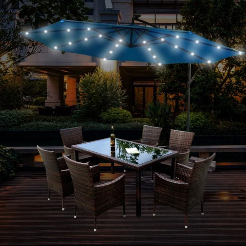 Clip-on Solar Umbrella Light with Remote