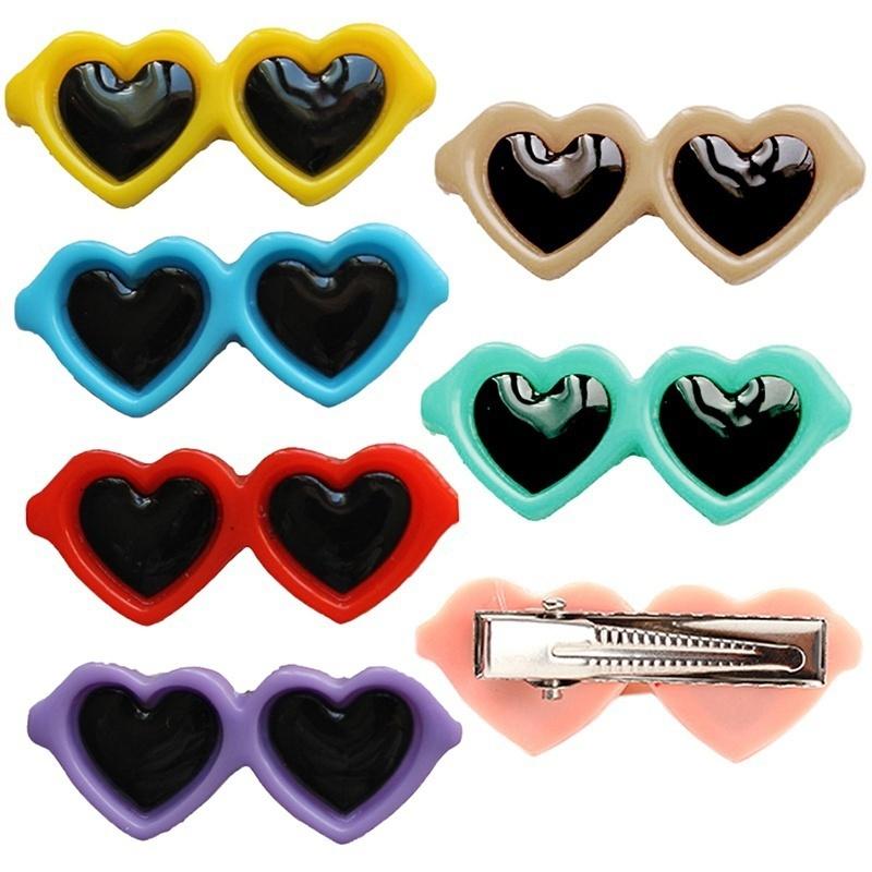 5 Pcs Cute Dog Sunglasses Shape Hairpin Dog Hair Grooming Clip Dog Hair Clips Barrette