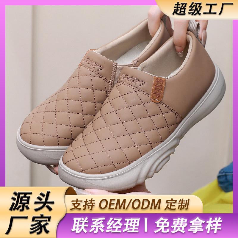 Old Beijing Cloth Shoes Women's Loafers Non-slip Thick-soled Mother Shoes One Pedal Soft-soled Bread Shoes Custom Source 2025